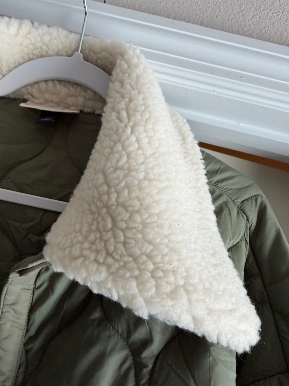 Universal Thread Olive Green Quilted Jacket w/ Sherpa Collar XL - Picture 5 of 5